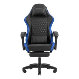 ÷ Silla gamer mars gaming mgcxbbl negra y azul reclinable reposabrazos ajustable reposapies cojines