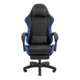÷ Silla gamer mars gaming mgcxbbl negra y azul reclinable reposabrazos ajustable reposapies cojines