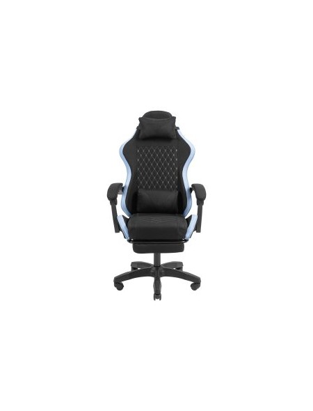 ÷ Silla gamer mars gaming mgcxfgrbl negra y azul reclinable reposabrazos ajustable reposapies cojines