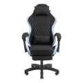 ÷ Silla gamer mars gaming mgcxfgrbl negra y azul reclinable reposabrazos ajustable reposapies cojines