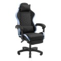 ÷ Silla gamer mars gaming mgcxfgrbl negra y azul reclinable reposabrazos ajustable reposapies cojines