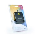 Lector de Tarjetas Inteligentes Type-C Tooq / Dnie / Dni 3.0 / Tarjetas Sim / Negro / TQR-211B