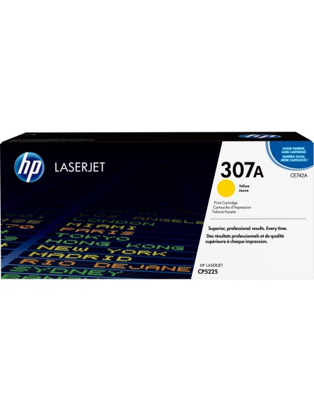 ÷ Tóner original hp ce742a amarillo 307a 7.300 páginas