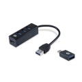 Hub 4 puertos Usb 3.0 Conceptronic HUBBIES TAIL / Incluye adaptador Type-C 3.0  HUBBIES04B