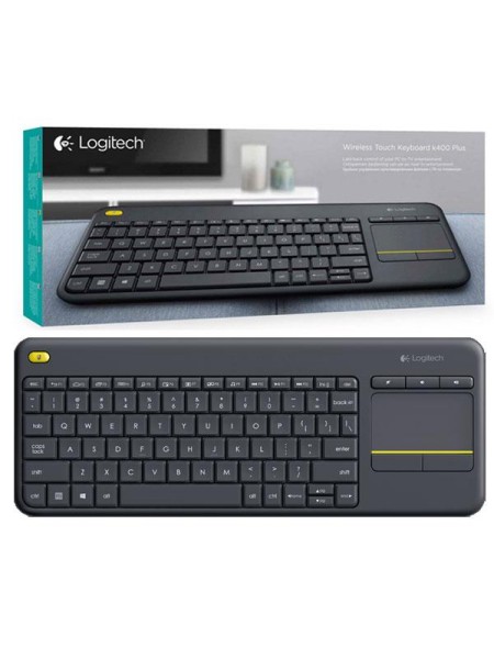 ÷ Teclado logitech wireless k400 black plus touch pad p/n:920-007137