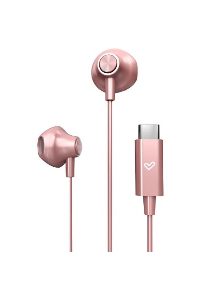 Auriculares Energy Sistem EasyPods / Conector Type-C / Cable 1.2 / Microfono Integrado / Control de Volumen / Rosa / 459285