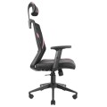 ÷ Silla ergonomica mars gaming mgc-ergo negra con detalles en rosa respaldo en malla transpirable ajus
