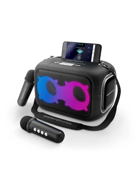 Altavoces Bluetooth Energy Sistem Karaoke / Bluetooth 5.4 / 60W / IPX4 / 2 Microfonos Inalambricos / Luces LED / Verde / 459339