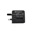 Adaptador enchufe internacional de viaje US/EU/UK Phoenix / 2x Usb / Negro / PHUNIVERSALCHARGER