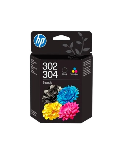 ÷ Paquete combinado de 2 cartuchos de tinta negra/tricolor 302/304