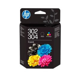 ÷ Paquete combinado de 2 cartuchos de tinta negra/tricolor 302/304