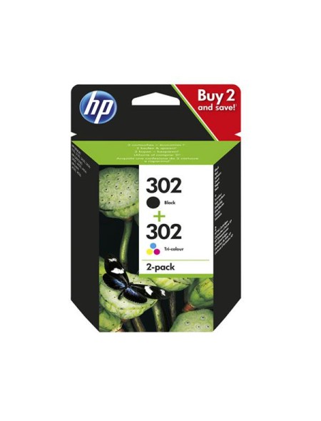 Tinta Original Hp Pack n302 Negro + Color x4d37ae / Caducadas