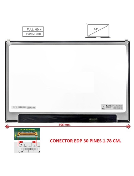 Pantalla compatible para portátil LED 14