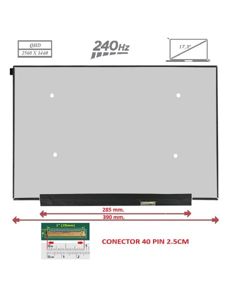 Pantalla para portátil LED 17.3