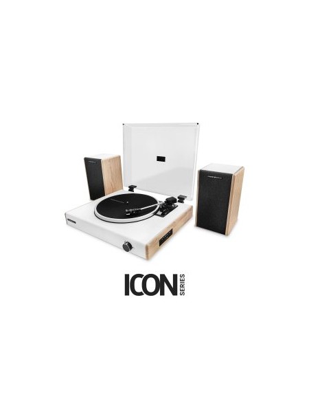 ÷ Tocadiscos bluetooth energy sistem whitespin 10w tracci?n correa 33/45/78 rpm auto-stop usb/rca blan