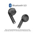Auriculares Bluetooth 5.3 ZTE Buds 2  / Estuche de carga / Autonomía 5h / Negro / EB2201