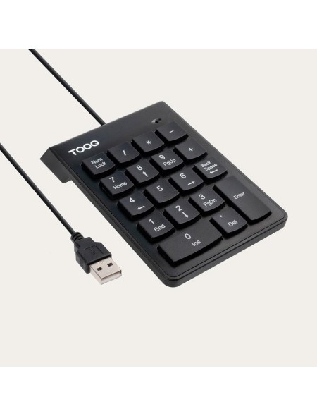 Teclado Numerico USB TOOQ / 19 Teclas / Negro / TQK-2001-B