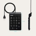 Teclado Numerico USB TOOQ / 19 Teclas / Negro / TQK-2001-B