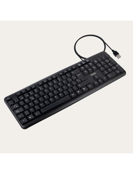 Teclado USB TOOQ / 104 Teclas / Compacto / Negro / TQK-2002-B
