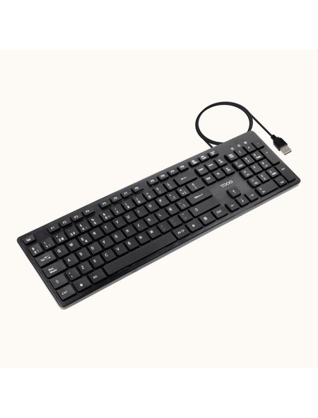 Teclado USB TOOQ / 105 Teclas / Silencioso / Compacto / Negro / TQK-2003-B