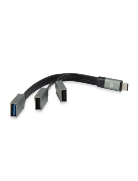 ÷ Hub usb 3.1 usb-c conceptronic hubbies 1 puerto usb 3.0 + 2 puertos usb 2.0 color gris
