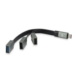 ÷ Hub usb 3.1 usb-c conceptronic hubbies 1 puerto usb 3.0 + 2 puertos usb 2.0 color gris