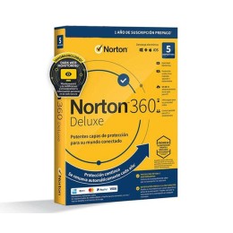 ÷ Norton 360 deluxe 50gb es 1 user 5 device 12mo box
