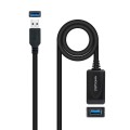 Cable USB amplificador activo USB 3.2 M/H / 10 metros / Nanocable 10.01.0312