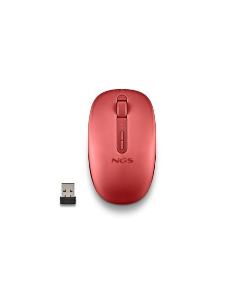 ÷ Mouse ngs wireless fog dual red bluetooth 5.2 2.4ghz multidispositivo 1600dpi silencioso color rojo