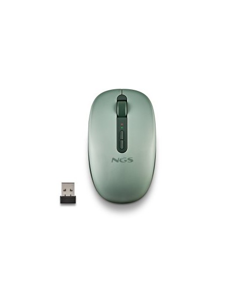 ÷ Mouse ngs wireless fog dual green bluetooth 5.2 2.4ghz multidispositivo 1600dpi silencioso verde