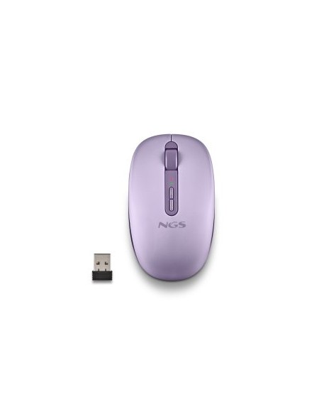 ÷ Mouse ngs wireless fog dual purple bluetooth 5.2 2.4ghz multidispositivo 1600dpi silencioso morado