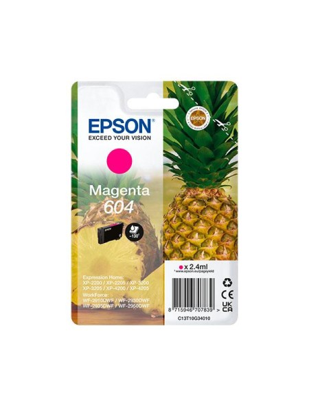 Tinta Original Epson 604 Magenta XP-2200 / WF-2910DWF