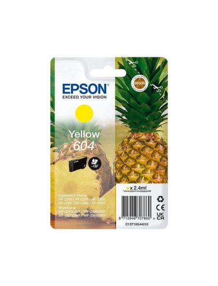 Tinta Original Epson 604 Amarillo XP-2200 / WF-2910DWF