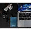Caja externa aluminio 2.5 USB 3.1 Sata Tooq Azul Pacífico 9.5mm TQE-2527PB