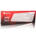 Teclado USB Ngs Spike Blanco / Cable 1.4m / 12 Teclas Multimedia