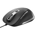Raton óptico Usb Trust Fyda / Ergonomico / 5.000 dpi / 6 Botones / Negro / 24728