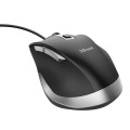 Raton óptico Usb Trust Fyda / Ergonomico / 5.000 dpi / 6 Botones / Negro / 24728
