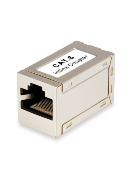 ÷ Adaptador rj45 cat.6 apantallado hembra - hembra