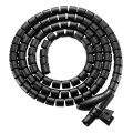 ÷ Organizador de cables en espiral equip 650867 con clip 1 metro color negro