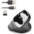 ÷ Mouse ngs wireless ergo evo moksha color negro recargable usb-c 2400 dpi botones silenciosos