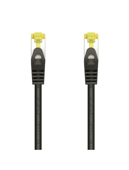 ÷ Aisens - cable de red latiguillo rj45 lszh cat.7 600 mhz s/ftp pimf awg26, negro, 25cm