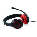 Auriculares con Microfono Conceptronic USB / Control de volumen / Negro-Rojo / CCHATSTARU2R