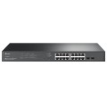÷ Switch gestionable jetstream 16p gigabit poe+ max 150w con 2 ranuras sfp gigabit rack 19