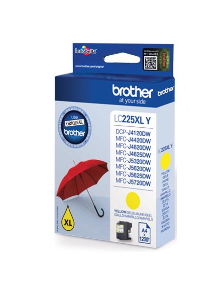 ÷ Tinta original brother lc225xly amarillo 11.8ml
