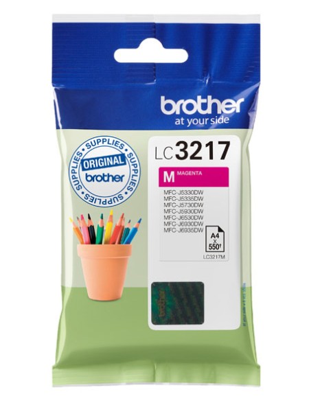 ÷ Tinta original brother lc3217m magenta 7.2ml