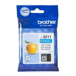 ÷ Tinta original brother lc3211c cian 3ml