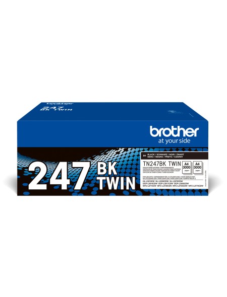 ÷ Pack 2 unidades tóner original brother tn247bk negro 3.000 páginas