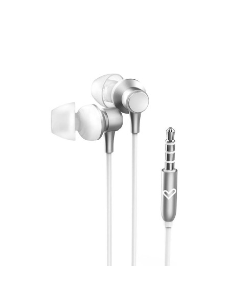 ÷ Auricular intrauditivo energy sistem metallized jack 3.5mm control remoto aluminio blanco con mic