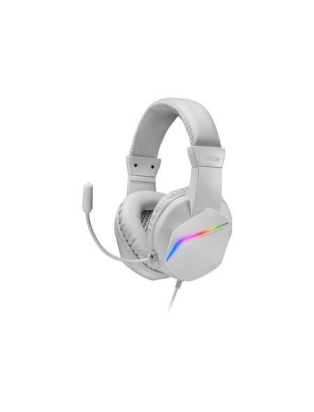 ÷ Headset mars gaming mh122 white ultra ligeros 184g drivers de neodimo 50mm microfono flexible jack 3