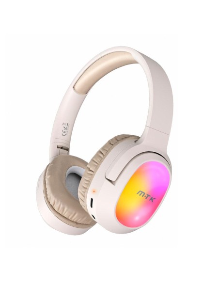 Auriculares diadema Bluetooth 5.4 TC3364 / Luces  RGB / Mp3 / MicroSD / FM / Blanco / MTK 0353641